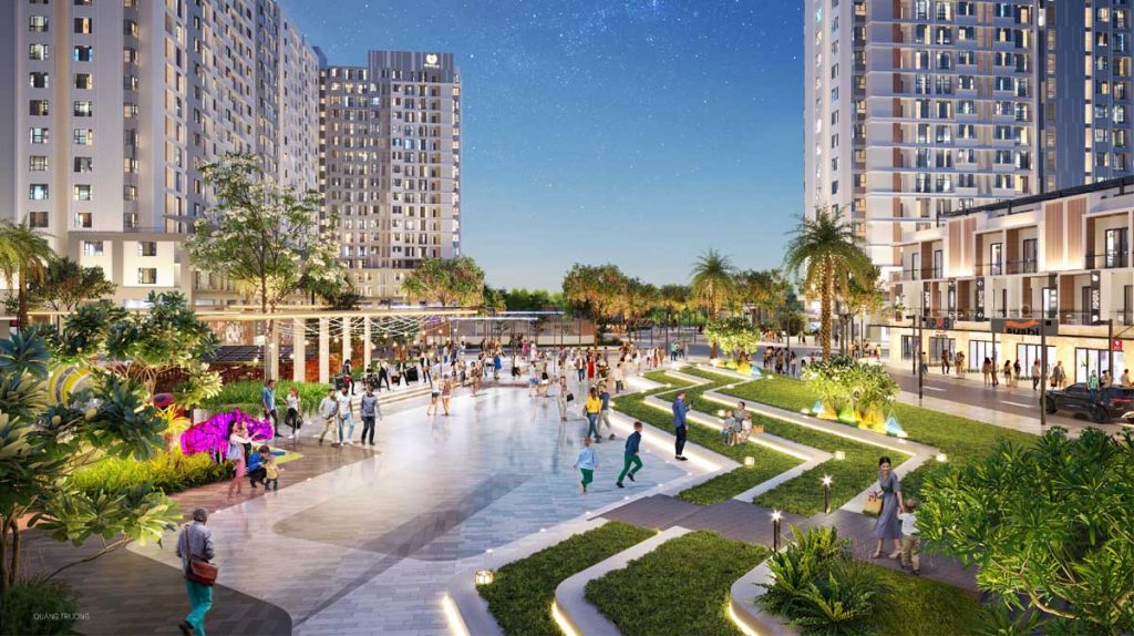 Khoảng cách giữa các Block Picity High Park rộng từ 25-50m